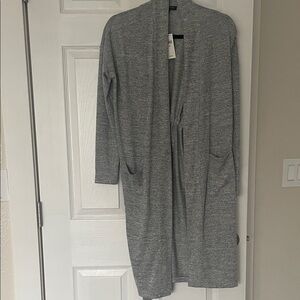 Banana Republic Heather Gray Long Cardigan
